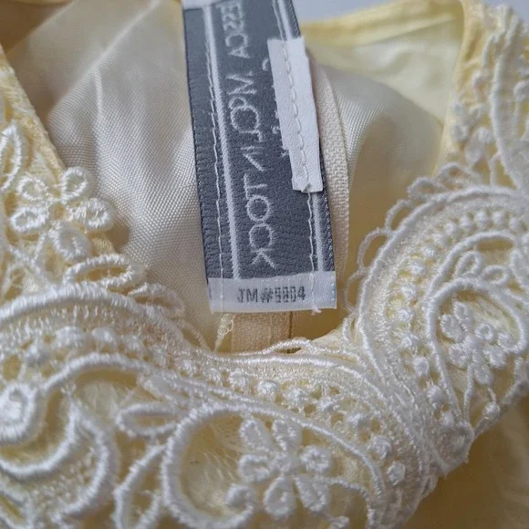 Gunne Sax Jessica McClintock Girls Lace Dress Toddler Formal Party Ivory Vintage